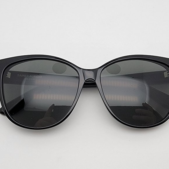 Saint Laurent Paris SL M23/K 001 Black Frame Grey Lens Oversized Sunglasses 58mm